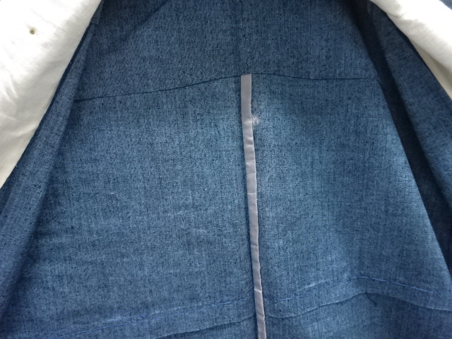  手織り紬単衣着物